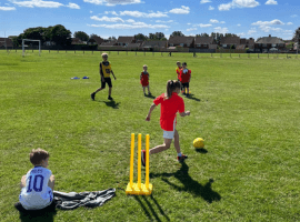 Outdoor sports at camp